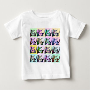 Crash of Rhinos Pop Art Baby T-Shirt