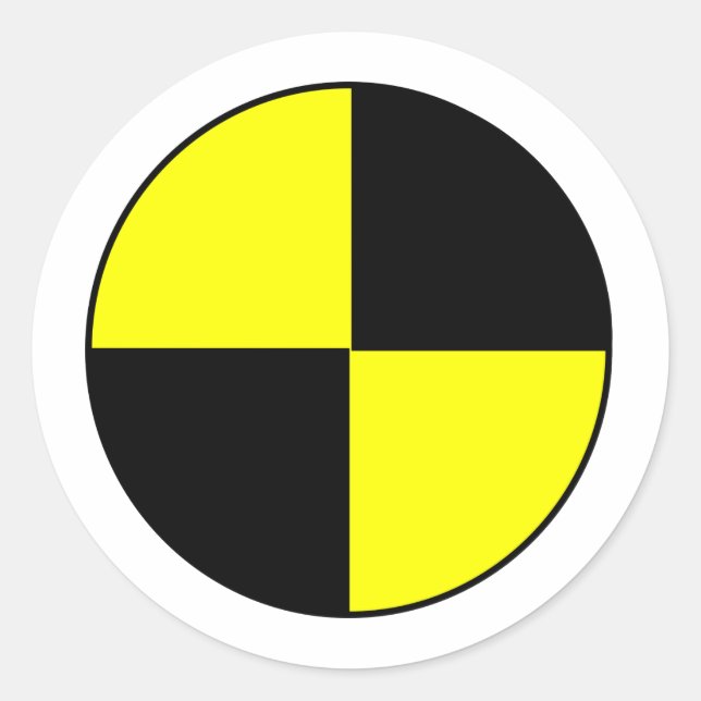 Crash Test Classic Round Sticker (Front)