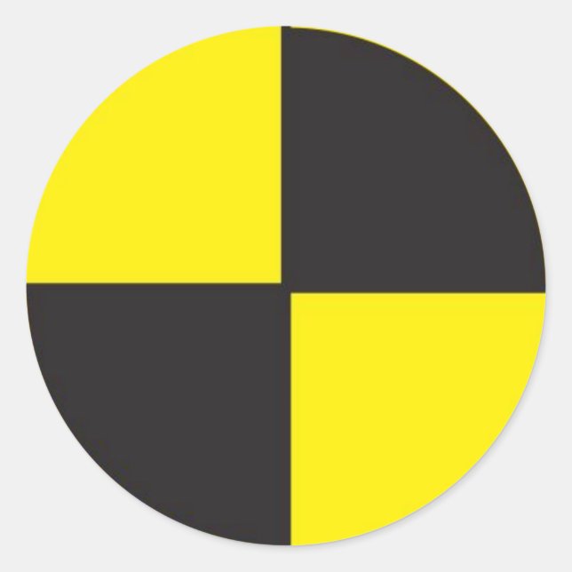 crash test dummies, r&d classic round sticker (Front)