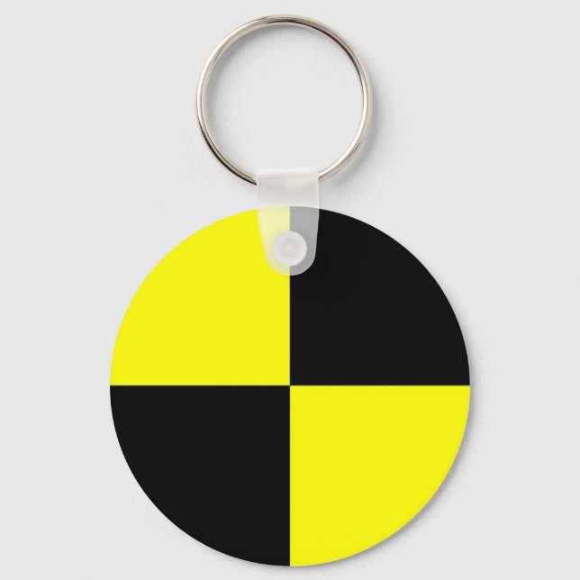 crash test dummies symbol sign car accident keychain (Front)