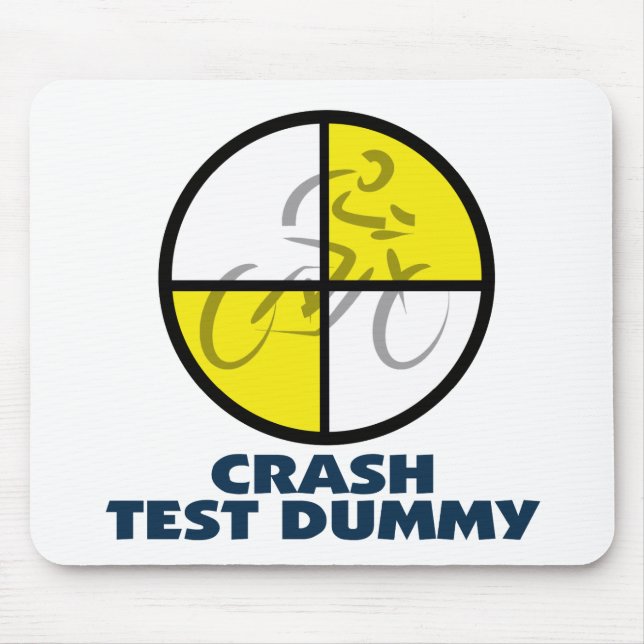 CRASH TEST DUMMY - bike Mouse Pad (Front)