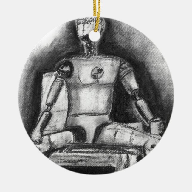 Crash Test Dummy Ceramic Ornament (Front)