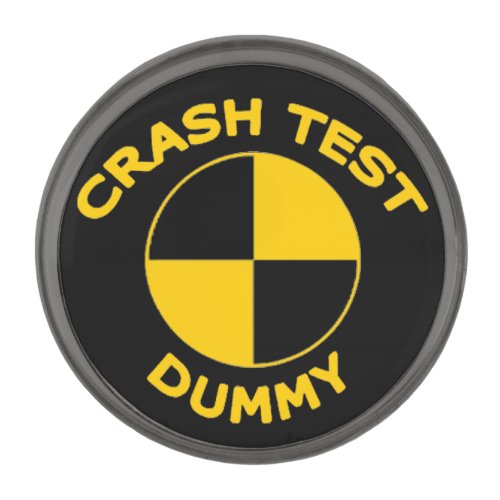 Crash Test Dummy Gunmetal Finish Lapel Pin
