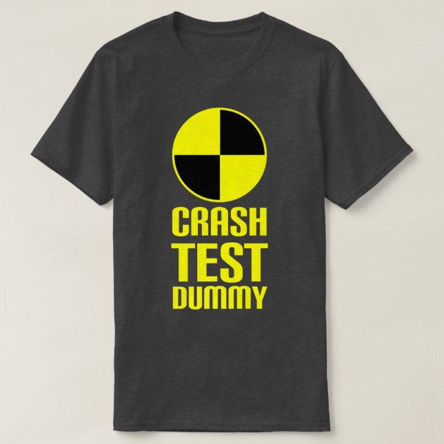 Crash Test Dummy Last Minute Costume Funny Hallowe T-Shirt (Design Front)