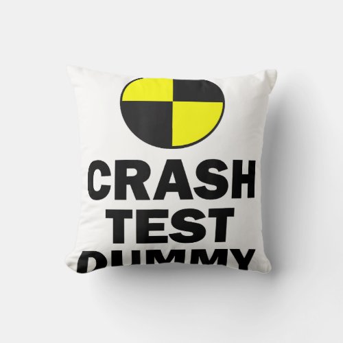Crash Test Dummy Last Minute Costume Funny Hallowe Throw Pillow