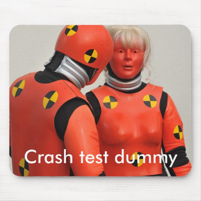 Crash test dummy mousemat mouse pad (Front)