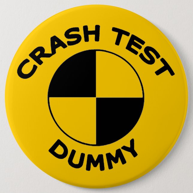 Crash Test Dummy Pinback Button (Front)