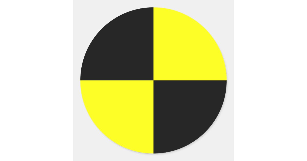 Crash test dummy stickers | black and yellow | Zazzle.com