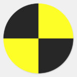 Black and Yellow Om Symbol Rectangular Sticker | Zazzle