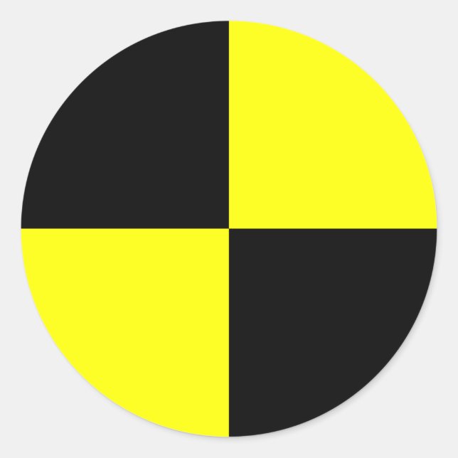 Crash test dummy stickers | black and yellow (Front)