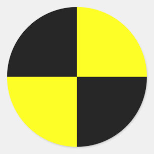 Crash test dummy stickers black and yellow