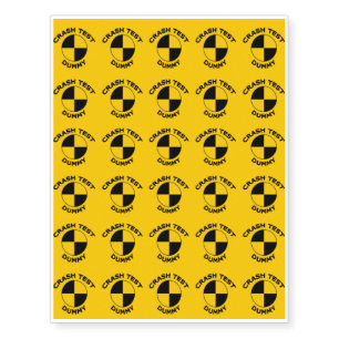 Crash Test Dummy Temporary Tattoos