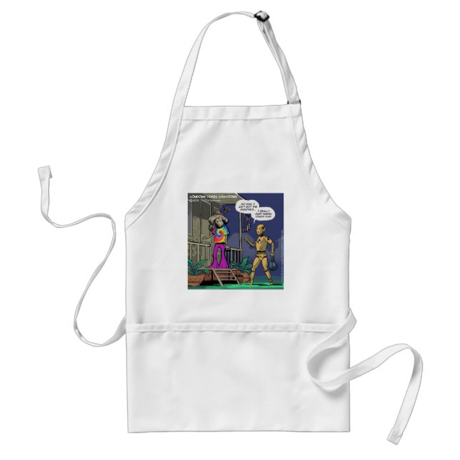 Crash Test Hippie Funny Adult Apron (Front)