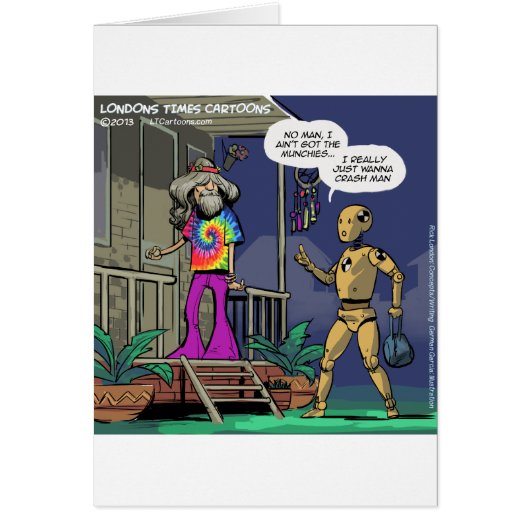 Crash Test Hippie Funny Cards (Front)