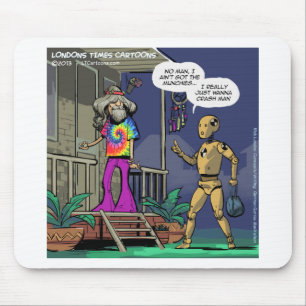 Crash Test Hippie Funny Mouse Pad