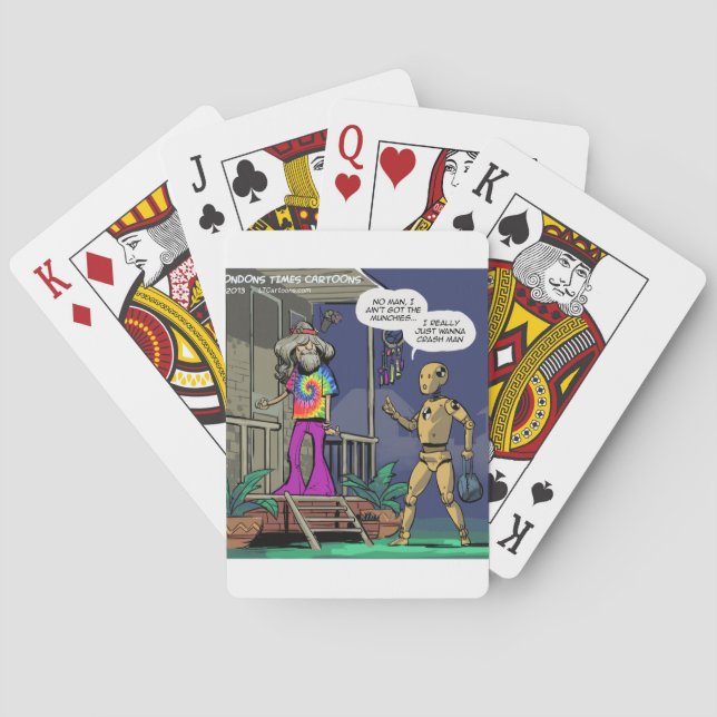 Crash Test Hippie Funny Poker Cards (Back)