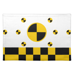 Crash Test Markers Bold Style Cloth Placemat