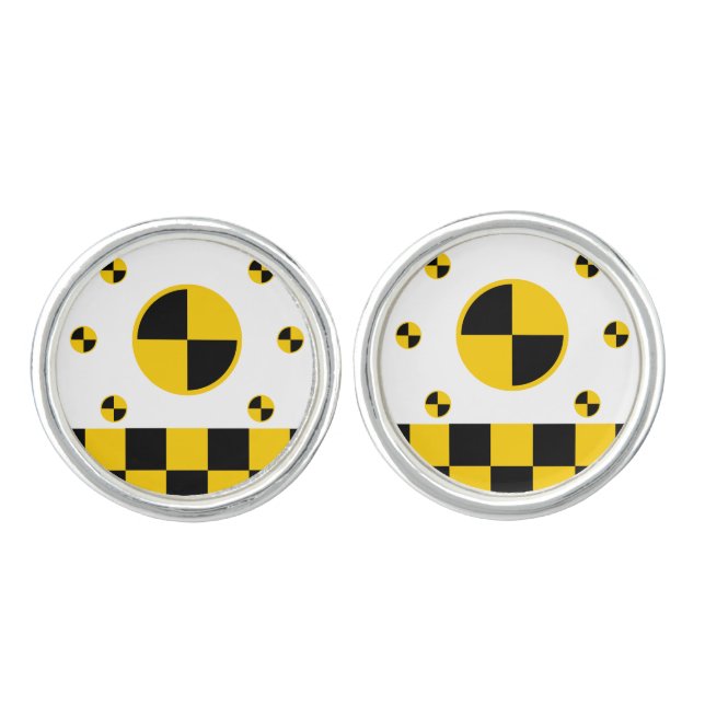 Crash Test Markers Bold Style Cufflinks (Front)
