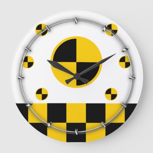 Crash Test Markers Bold Style Large Clock