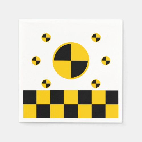 Crash Test Markers Bold Style Paper Napkins