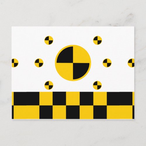 Crash Test Markers Bold Style Postcard