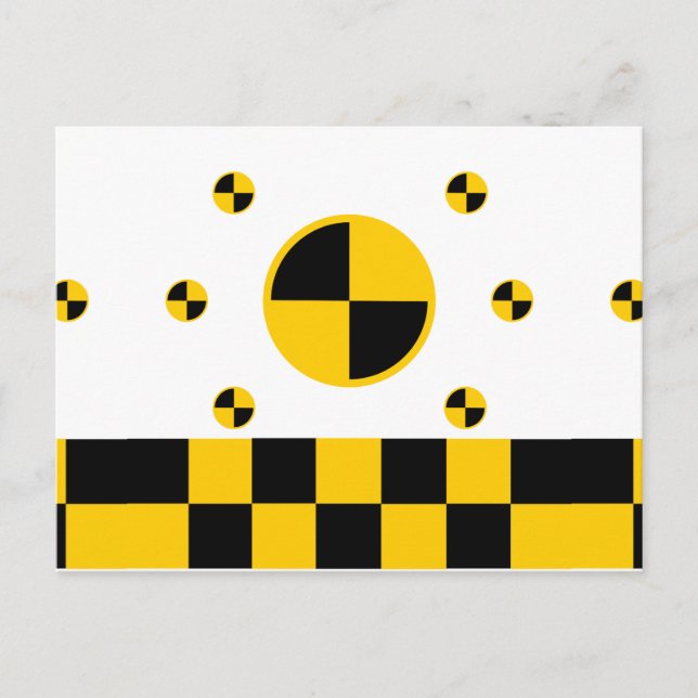Crash Test Markers Bold Style Postcard (Front)