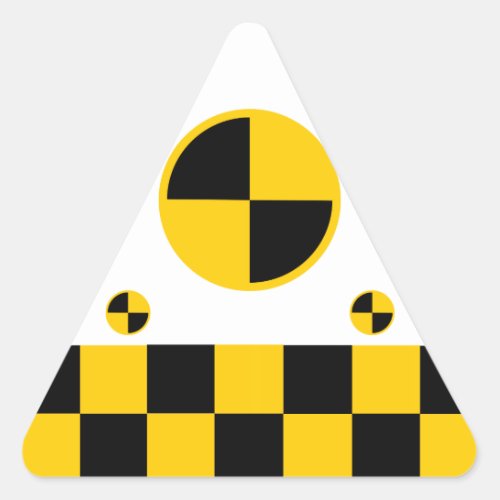 Crash Test Markers Bold Style Triangle Sticker