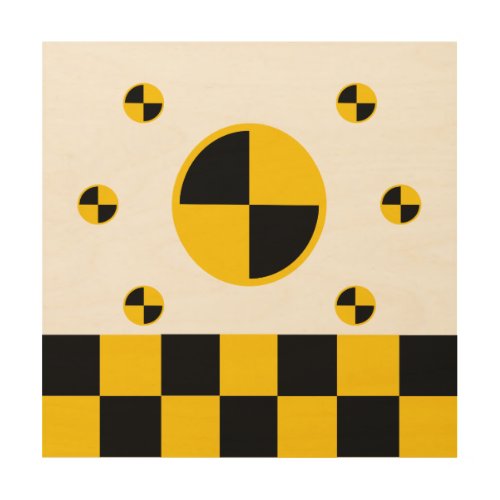 Crash Test Markers Bold Style Wood Wall Decor