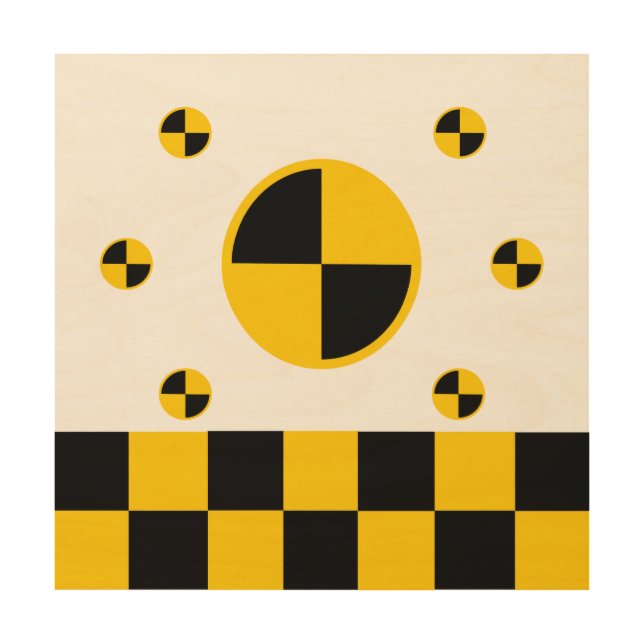 Crash Test Markers Bold Style Wood Wall Decor (Front)