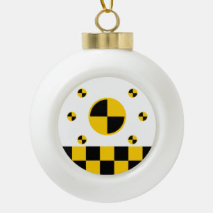 Crash Test Markers Graphics Ceramic Ball Christmas Ornament