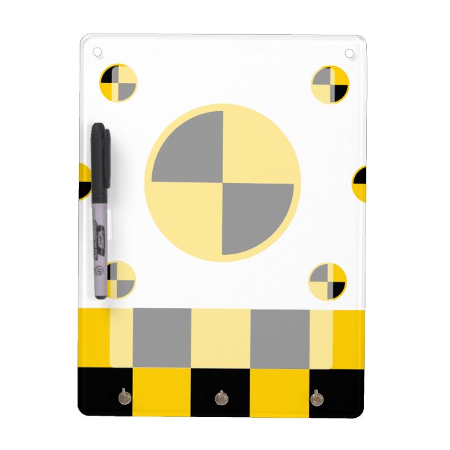 Crash Test Markers Graphics Dry Erase Board (Front)
