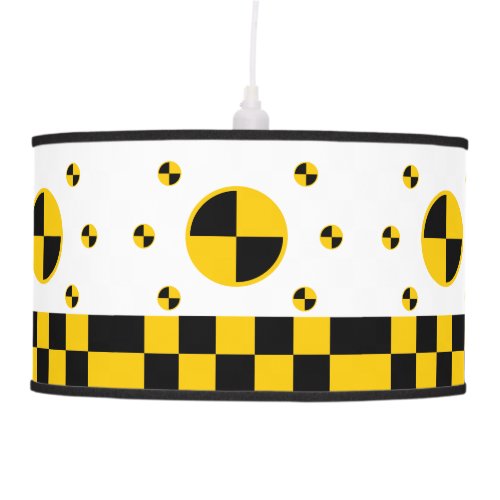 Crash Test Markers Graphics Hanging Lamp