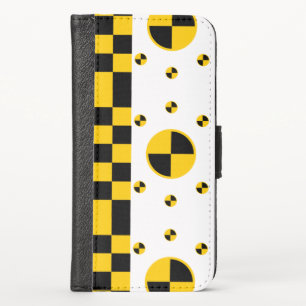 Crash Test Markers Graphics iPhone X Wallet Case