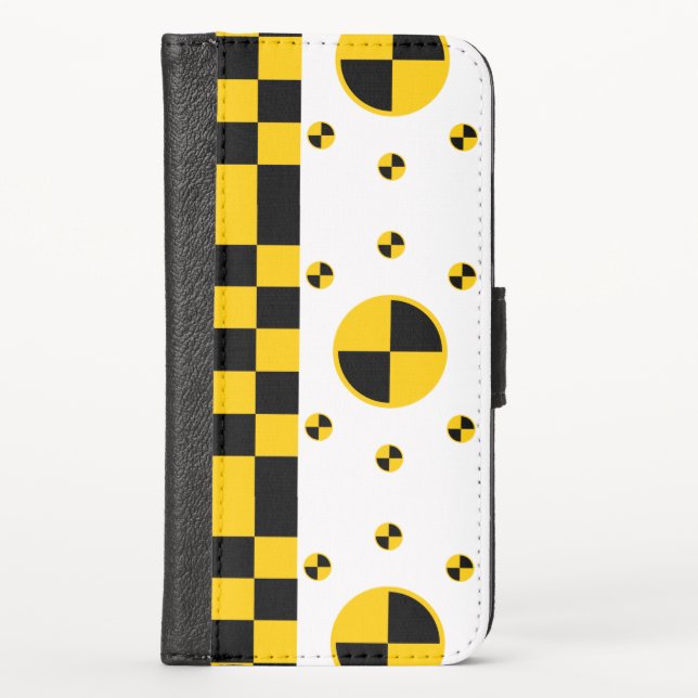 Crash Test Markers Graphics iPhone Wallet Case (Front)