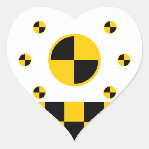 Crash Test Markers Heart Sticker