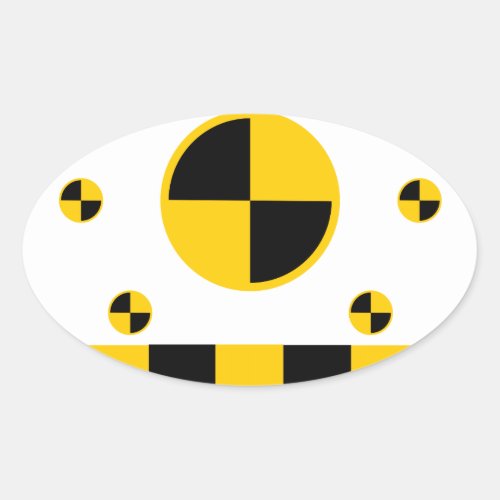 Crash Test Markers Oval Sticker