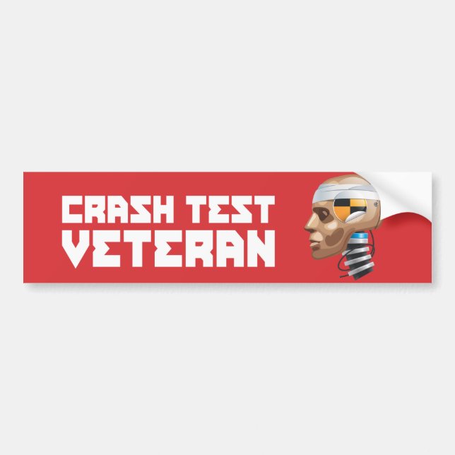 Crash Test Veteran Bumper Sticker (Front)