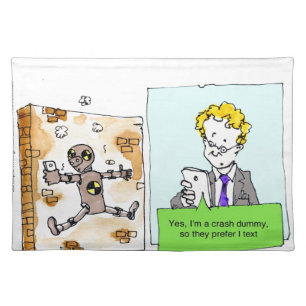 Crash Text Dummy Funny Placemat