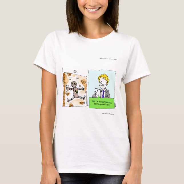 Crash Text Dummy Funny T-Shirt (Front)