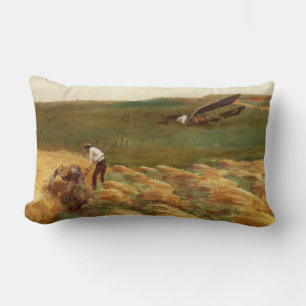 Crashed Airplane (by John Singer Sargent) Lumbar Pillow