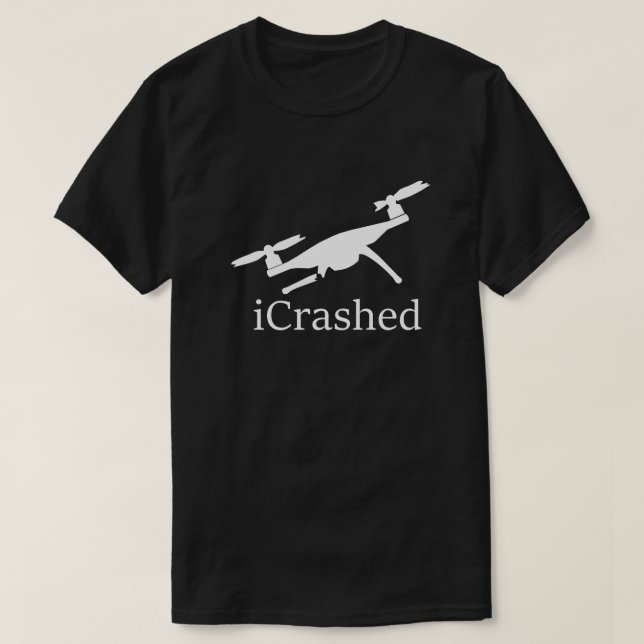Crashed Drone Dark T-Shirt (Design Front)