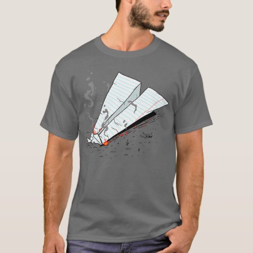 Crashed Paper Plane T_Shirt