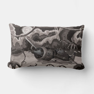 Crashed World War Fighter Aircraft Lumbar Pillow
