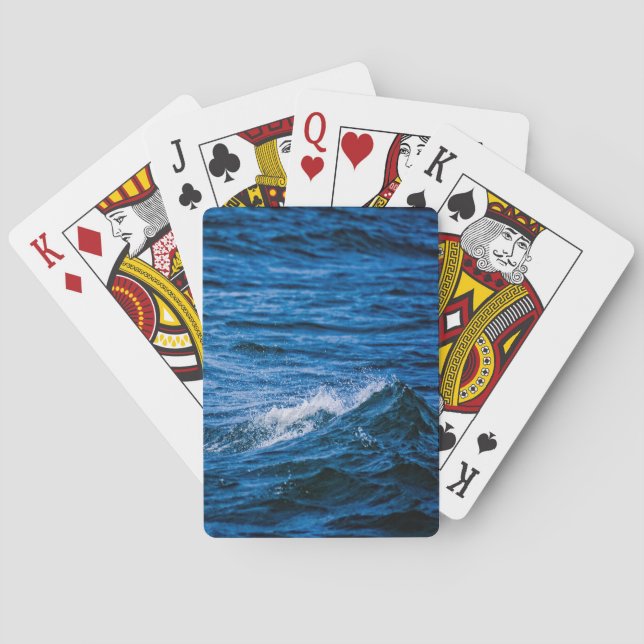 Crashing Blue Waves Poker Cards (Back)