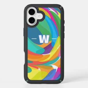 Crashing Color Waves iPhone 16 Plus Case