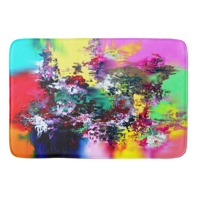 Crashing Colors Bathroom Mat (Front)
