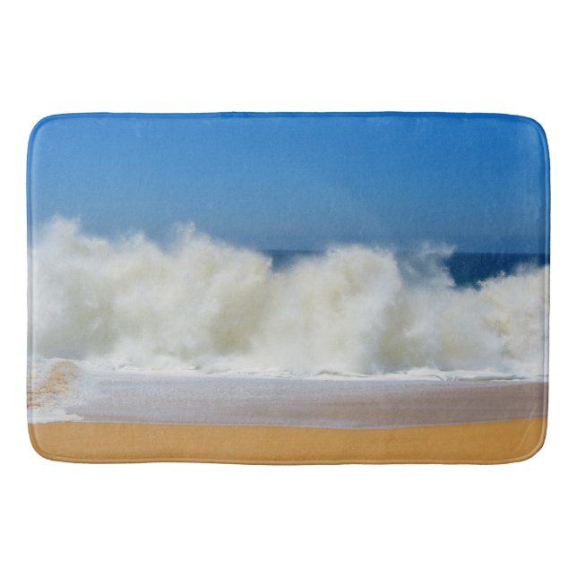 Crashing Ocean Waves Bathroom Mat (Front)