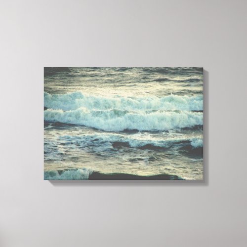 Crashing Ocean Waves Canvas Wrap