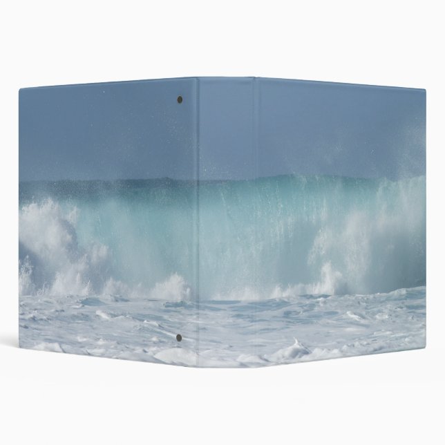 Crashing Wave Photo 3 Ring Binder (Background)
