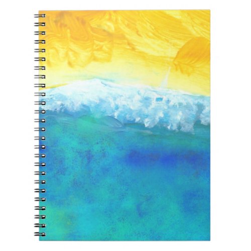 Crashing Waves Abstract Seascape Painting Notebook